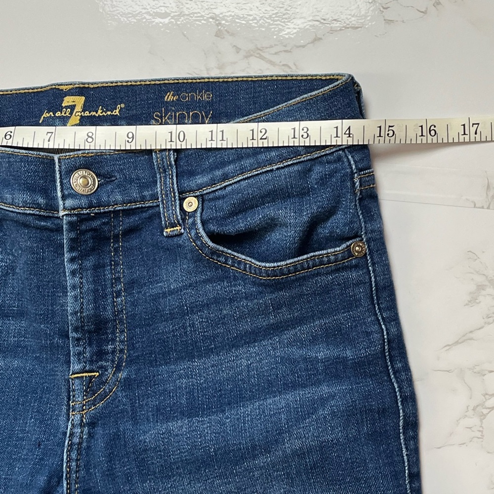 7 For All Mankind the ankle skinny jeans, size 28 - Picture 8 of 9